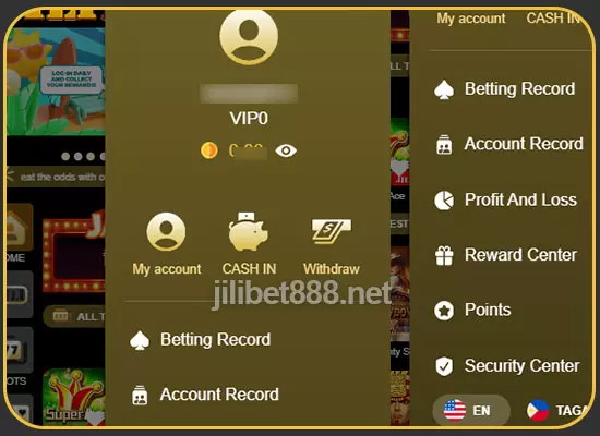 JILIBET Personal Center Dashboard